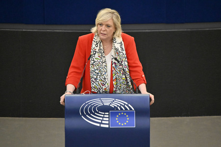 Plenartagung zum Schutz von Ukraine-Flüchtlingen im EU-Parlament in Straßburg