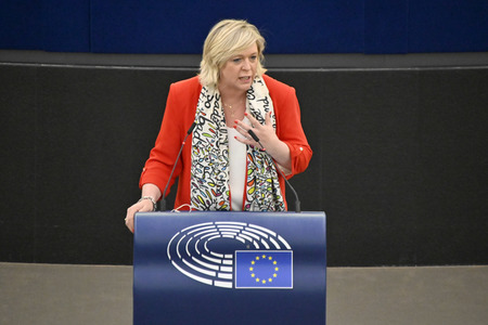 Plenartagung zum Schutz von Ukraine-Flüchtlingen im EU-Parlament in Straßburg