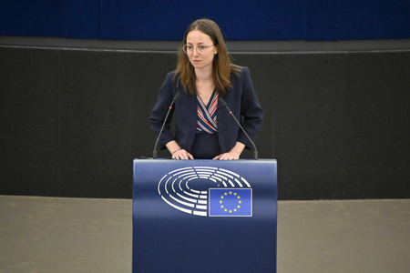 Plenartagung zum Schutz von Ukraine-Flüchtlingen im EU-Parlament in Straßburg