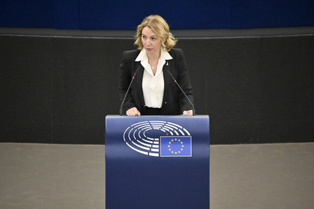 Plenartagung zum Schutz von Ukraine-Flüchtlingen im EU-Parlament in Straßburg