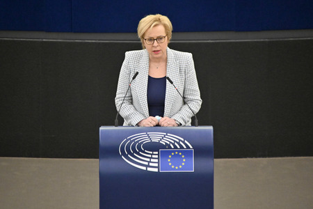 Plenartagung zum Schutz von Ukraine-Flüchtlingen im EU-Parlament in Straßburg