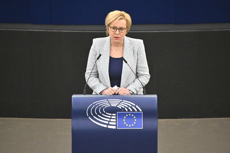 Plenartagung zum Schutz von Ukraine-Flüchtlingen im EU-Parlament in Straßburg