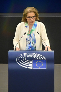 Plenartagung zum Schutz von Ukraine-Flüchtlingen im EU-Parlament in Straßburg