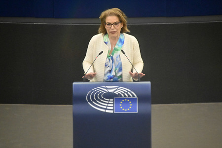 Plenartagung zum Schutz von Ukraine-Flüchtlingen im EU-Parlament in Straßburg