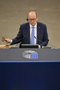 Plenartagung zum Schutz von Ukraine-Flüchtlingen im EU-Parlament in Straßburg