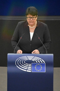 Plenartagung zum Schutz von Ukraine-Flüchtlingen im EU-Parlament in Straßburg