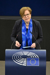 Plenartagung zum Schutz von Ukraine-Flüchtlingen im EU-Parlament in Straßburg