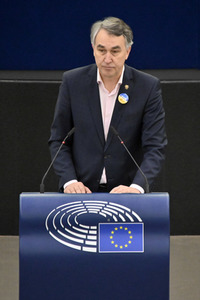 Plenartagung zum Schutz von Ukraine-Flüchtlingen im EU-Parlament in Straßburg