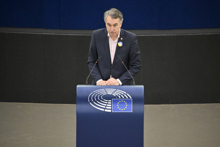 Plenartagung zum Schutz von Ukraine-Flüchtlingen im EU-Parlament in Straßburg