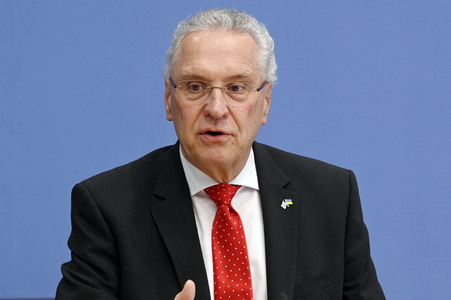 Bundespressekonferenz Polizeiliche Kriminalstatistik 2021 in Berlin