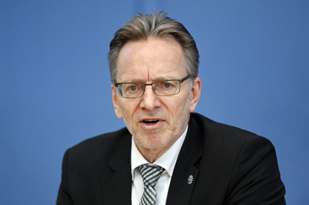 Bundespressekonferenz Polizeiliche Kriminalstatistik 2021 in Berlin