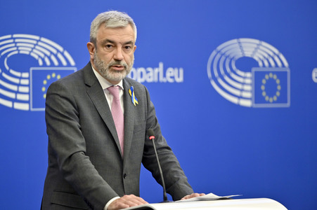 Pressebriefing der Fraktion Renew im EU-Parlament in Straßburg