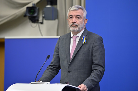 Pressebriefing der Fraktion Renew im EU-Parlament in Straßburg