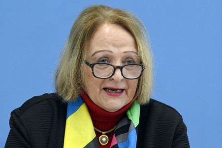 Bundespressekonferenz Kriegsverbrechen in der Ukraine in Berlin