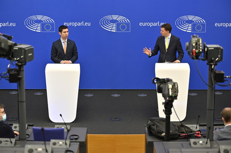 Pressekonferenz zum Assoziationsausschusses EU-Moldau im EU-Parlament in Straßburg