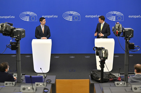 Pressekonferenz zum Assoziationsausschusses EU-Moldau im EU-Parlament in Straßburg