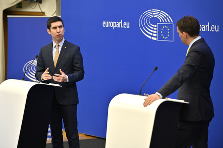 Pressekonferenz zum Assoziationsausschusses EU-Moldau im EU-Parlament in Straßburg