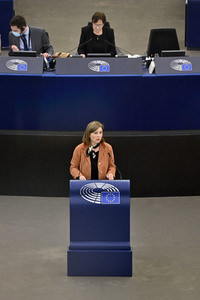 Plenartagung zu Gemeinsamkeiten des Putin-Regimes und rechtsextremer Bewegungen in Europa im EU-Parlament in Straßburg