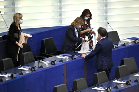 Debatte über Roma-Gemeinschaften im EU-Parlament in Straßburg