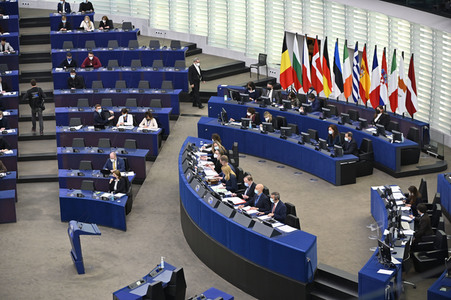 Abstimmung über Sanktionen gegen Russland im EU-Parlament in Straßburg