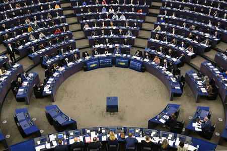 Abstimmung über Sanktionen gegen Russland im EU-Parlament in Straßburg
