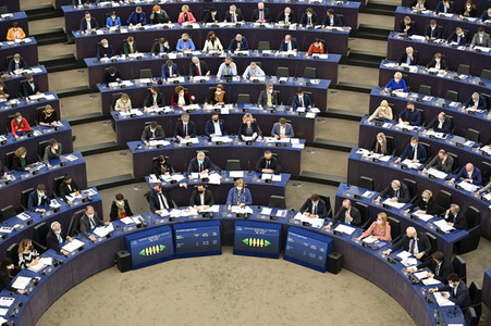 Abstimmung über Sanktionen gegen Russland im EU-Parlament in Straßburg