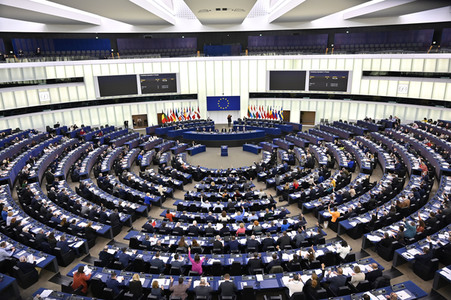 Abstimmung über Sanktionen gegen Russland im EU-Parlament in Straßburg