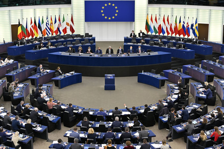 Abstimmung über Sanktionen gegen Russland im EU-Parlament in Straßburg