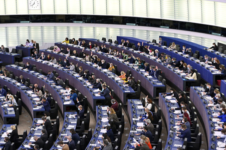 Abstimmung über Sanktionen gegen Russland im EU-Parlament in Straßburg