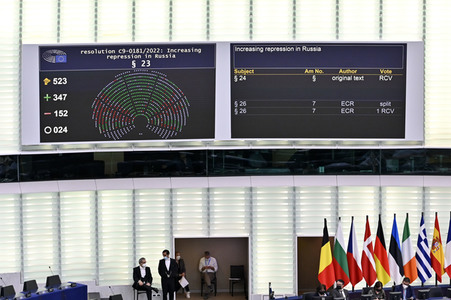 Abstimmung über Sanktionen gegen Russland im EU-Parlament in Straßburg