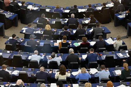 Abstimmung über Sanktionen gegen Russland im EU-Parlament in Straßburg