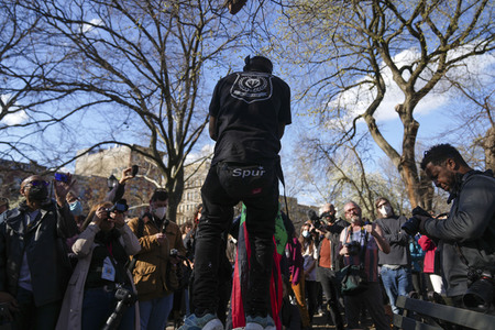 Demonstrsation gegen den Abriss von Obdachlosenlagern in New York