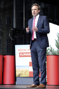 Olaf Scholz auf Wahlkampftour der SPD in Lübeck