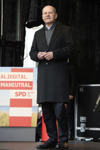Olaf Scholz auf Wahlkampftour der SPD in Lübeck