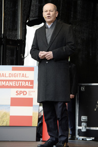 Olaf Scholz auf Wahlkampftour der SPD in Lübeck