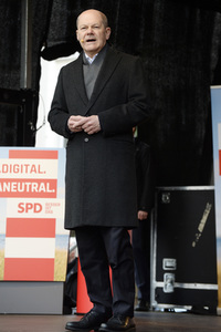 Olaf Scholz auf Wahlkampftour der SPD in Lübeck