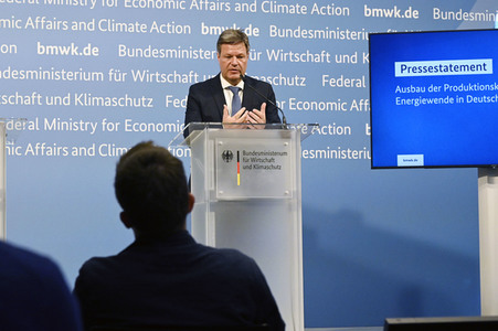 Pressestatement von Robert Habeck in Berlin