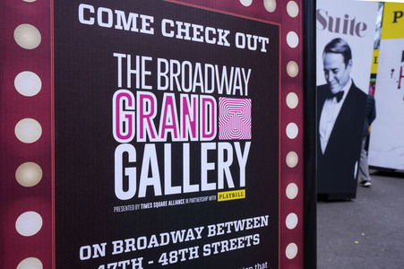Theaterplakate als Teil der Broadway Grand Gallery in New York