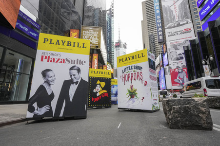Theaterplakate als Teil der Broadway Grand Gallery in New York