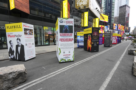 Theaterplakate als Teil der Broadway Grand Gallery in New York