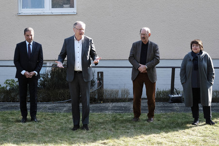 Stephan Weil besucht Unterkunft für ukrainische Geflüchtete in Hannover