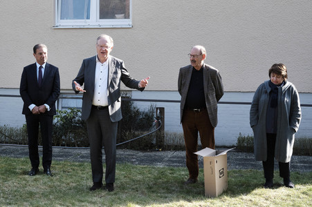 Stephan Weil besucht Unterkunft für ukrainische Geflüchtete in Hannover