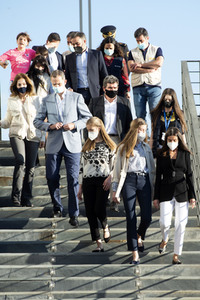 Die spanischen Royals besuchen ein Flüchtlingsunterkunft in Pozuelo de Alarcón