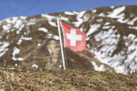 Schneeschmelze in den Schweizer Alpen