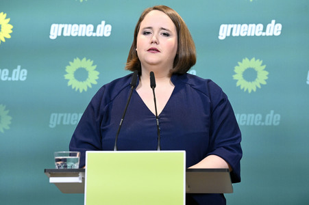 Pressekonferenz von Bündnis 90/Die Grünen in Berlin