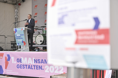 Kundegebung des DGB zum 1. Mai in Nürnberg