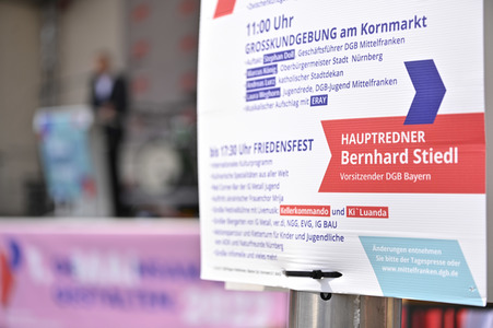 Kundegebung des DGB zum 1. Mai in Nürnberg