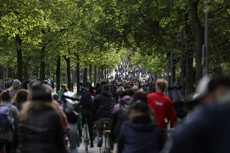 Fahrraddemo in Berlin