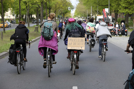 Fahrraddemo in Berlin