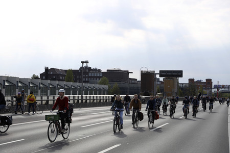 Fahrraddemo in Berlin